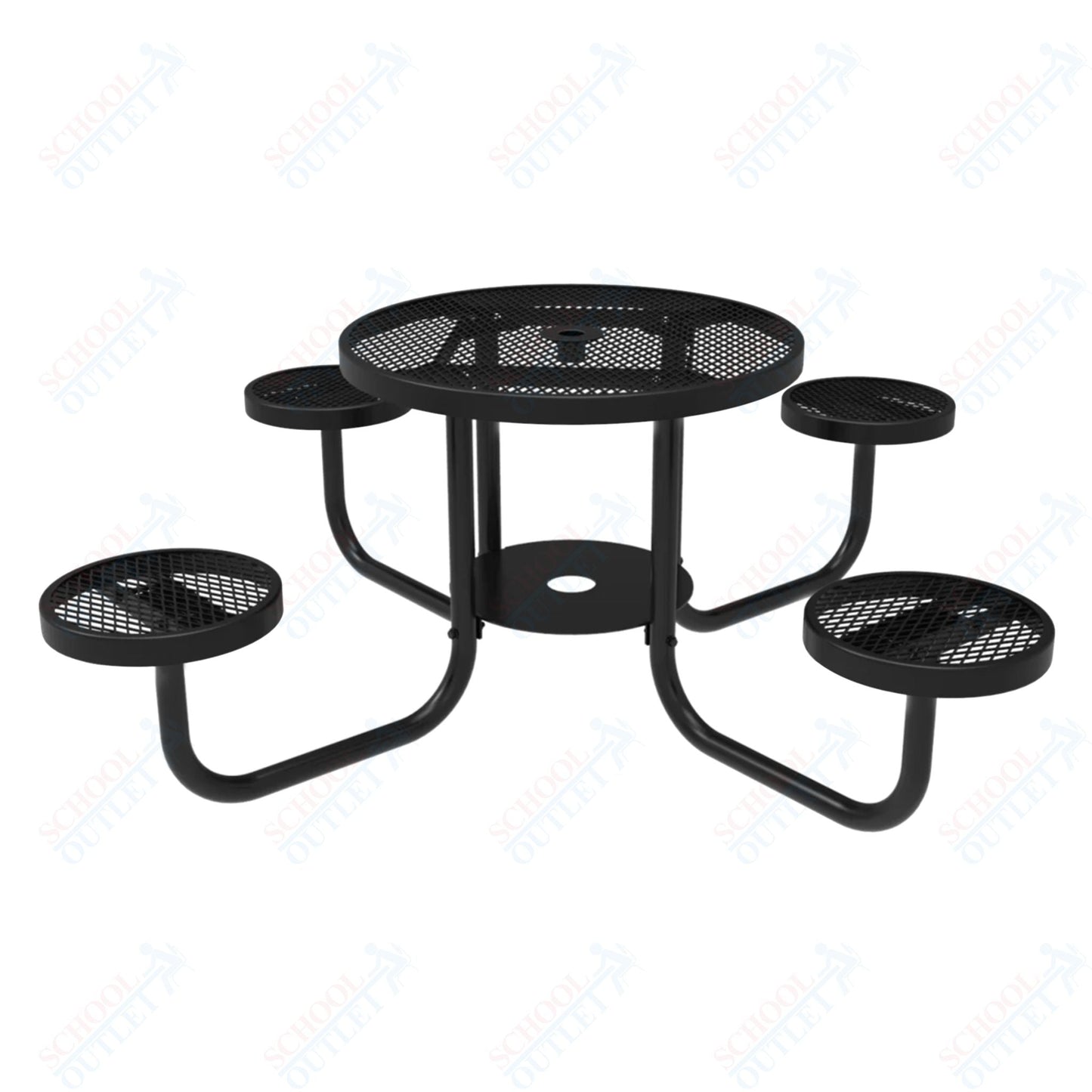 MyTcoat 36" Round Portable Patio Picnic Table - 30"H (MYT - TRD36 - 65) - SchoolOutlet