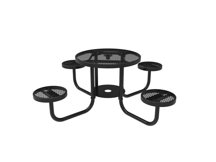 MyTcoat 36" Round Portable Patio Picnic Table - 30"H (MYT-TRD36-65) - SchoolOutlet