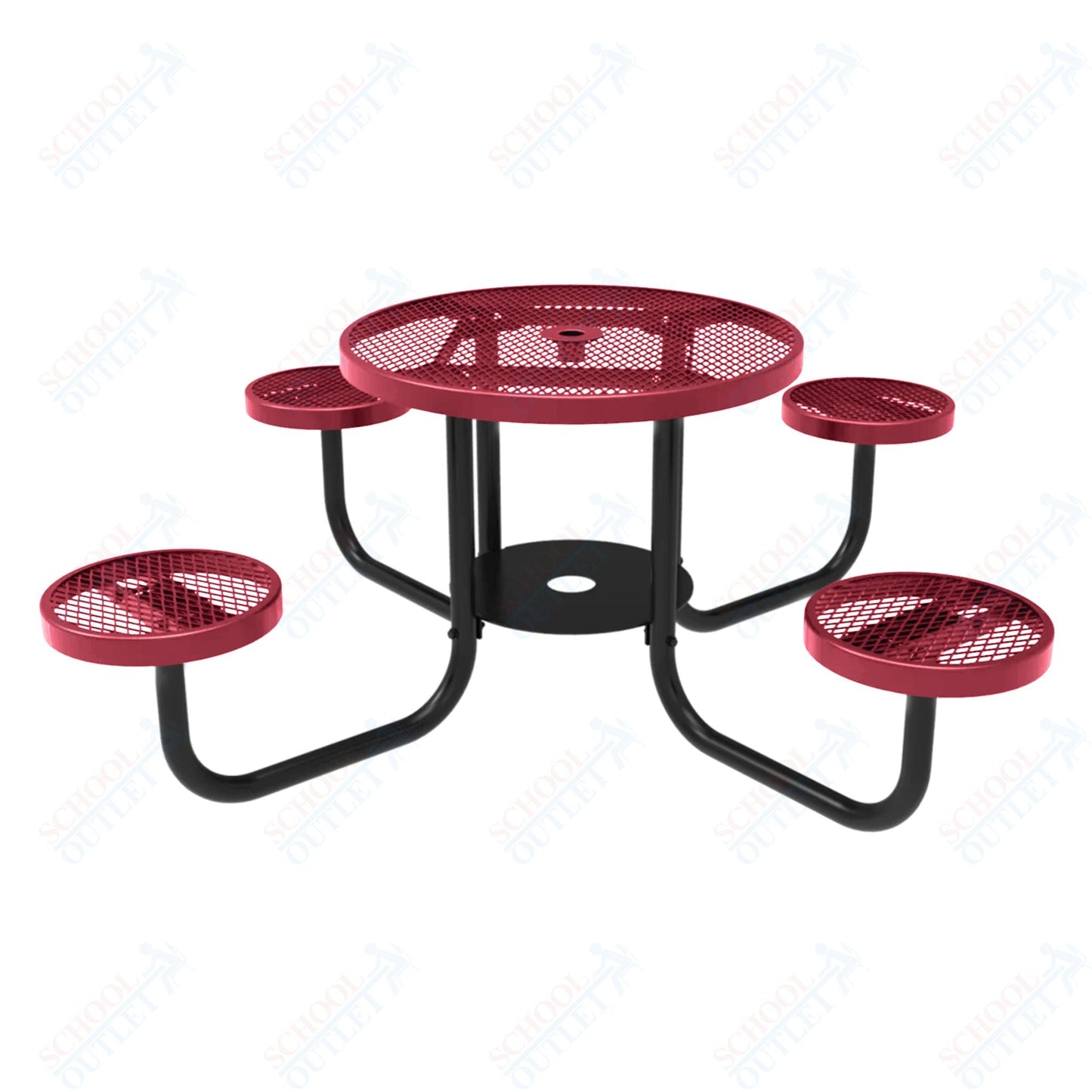 MyTcoat 36" Round Portable Patio Picnic Table - 30"H (MYT - TRD36 - 65) - SchoolOutlet
