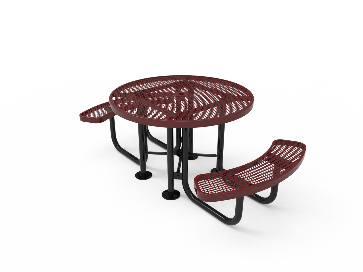 MyTcoat MYT-TRD46-012 46″ Round Portable Picnic Table with 2 Seat (80.1"W x 42.5"D x 30"H) - SchoolOutlet