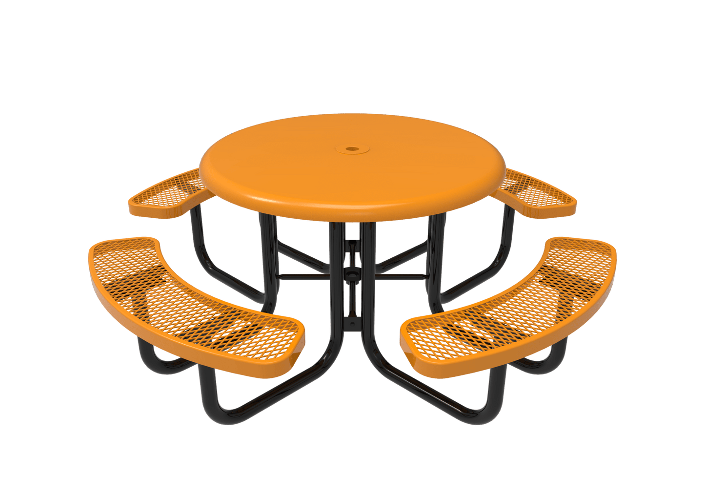 MyTcoat MYT-TRS46 46″ Round Solid Top Portable Picnic Table (78"W x 78"D x 30"H) - SchoolOutlet