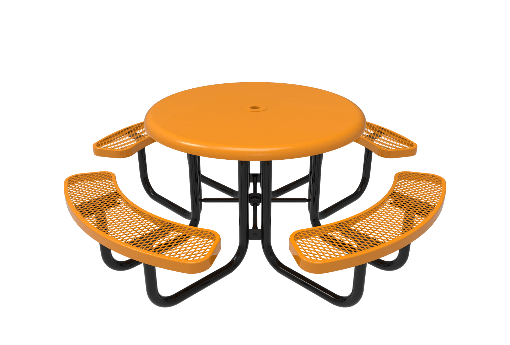 MyTcoat MYT-TRS46 46″ Round Solid Top Portable Picnic Table (78"W x 78"D x 30"H) - SchoolOutlet