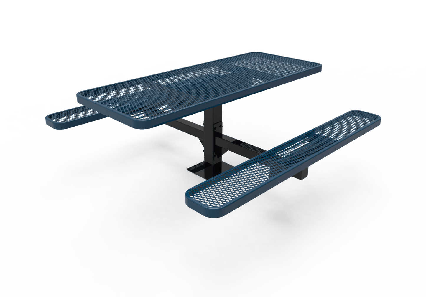 MyTcoat MYT-TRT06-07 6′ Rectangular Pedestal Picnic Table with Surface Mount (72"W x 72.5"D x 30"H) - SchoolOutlet