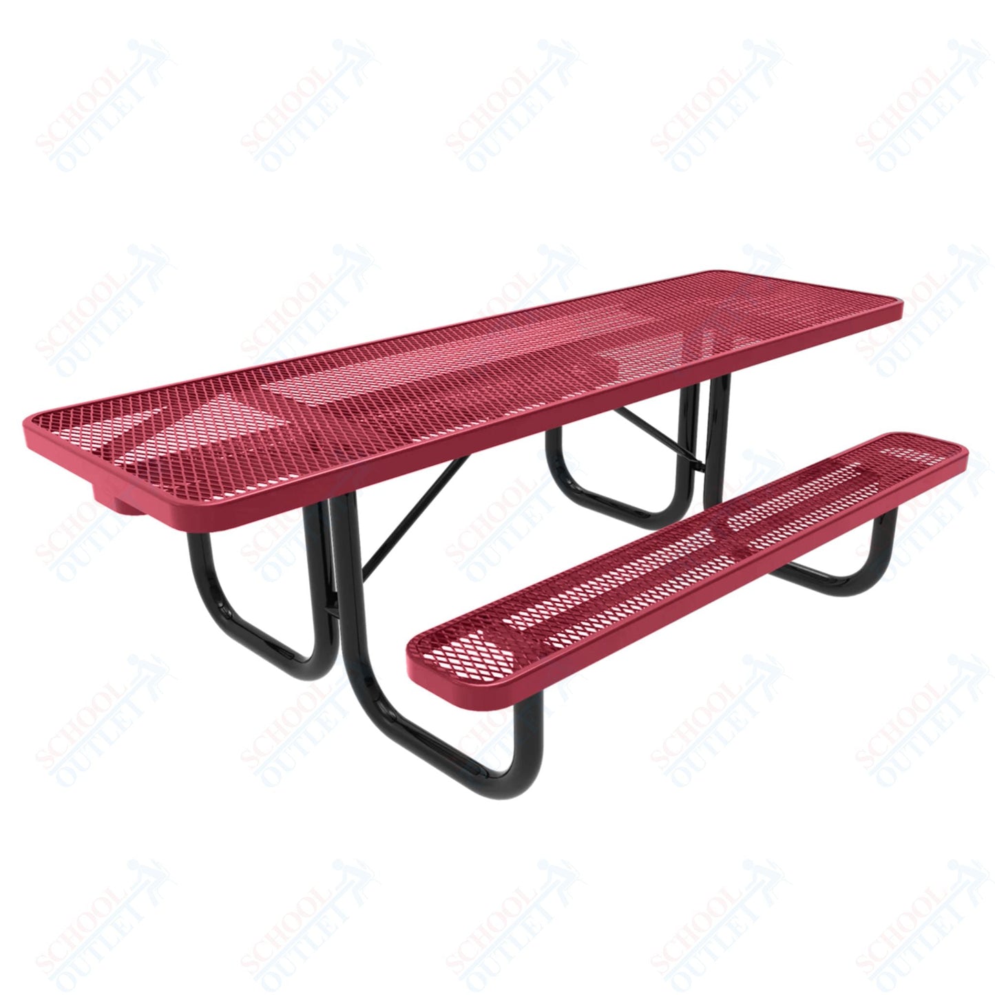 MyTcoat MYT - TRT08 8' Rectangular Portable Picnic Table (94"W x 60"D x 30"H) - SchoolOutlet