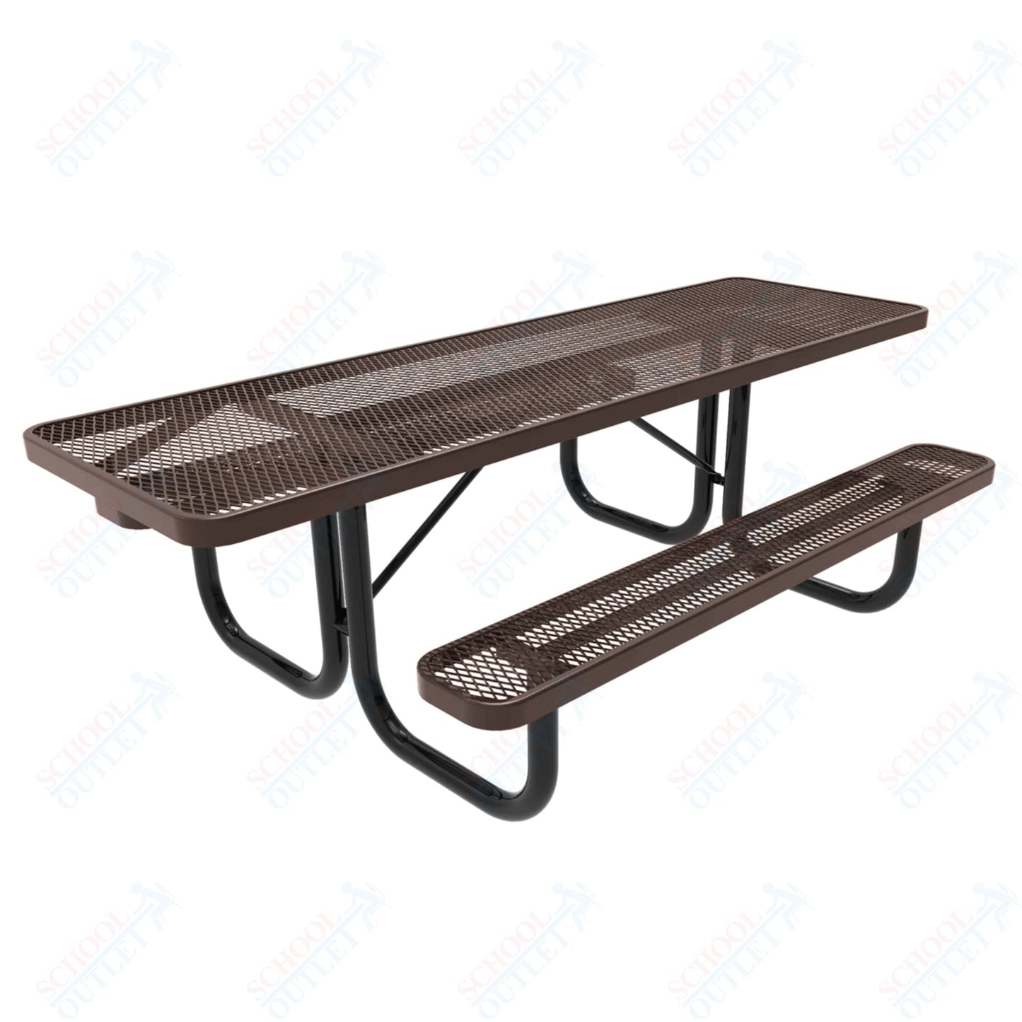 MyTcoat MYT - TRT08 8' Rectangular Portable Picnic Table (94"W x 60"D x 30"H) - SchoolOutlet