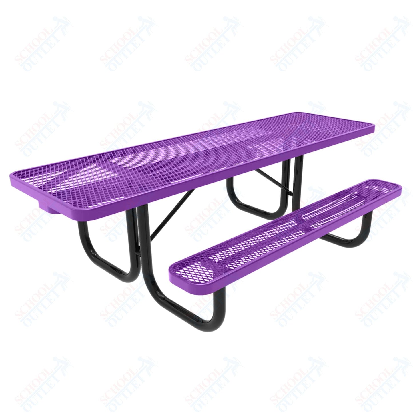 MyTcoat MYT - TRT08 8' Rectangular Portable Picnic Table (94"W x 60"D x 30"H) - SchoolOutlet