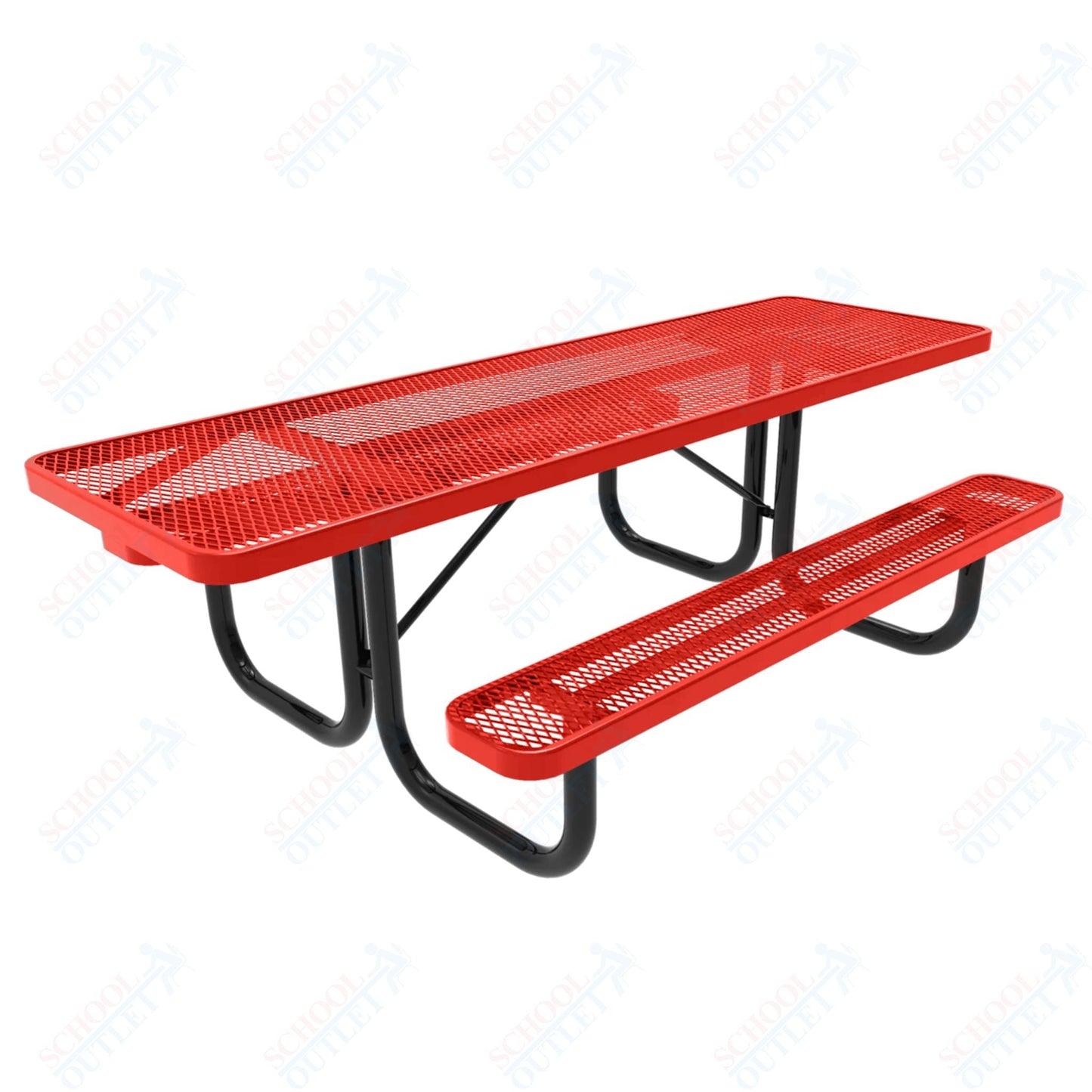 MyTcoat MYT - TRT08 8' Rectangular Portable Picnic Table (94"W x 60"D x 30"H) - SchoolOutlet