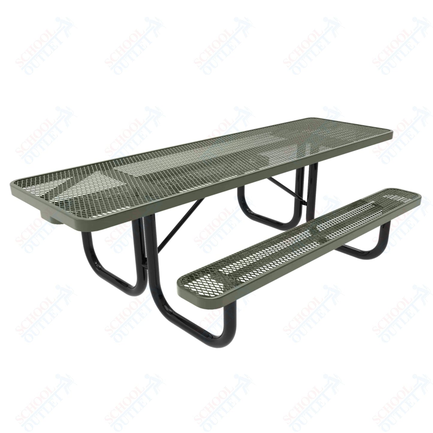MyTcoat MYT - TRT08 8' Rectangular Portable Picnic Table (94"W x 60"D x 30"H) - SchoolOutlet