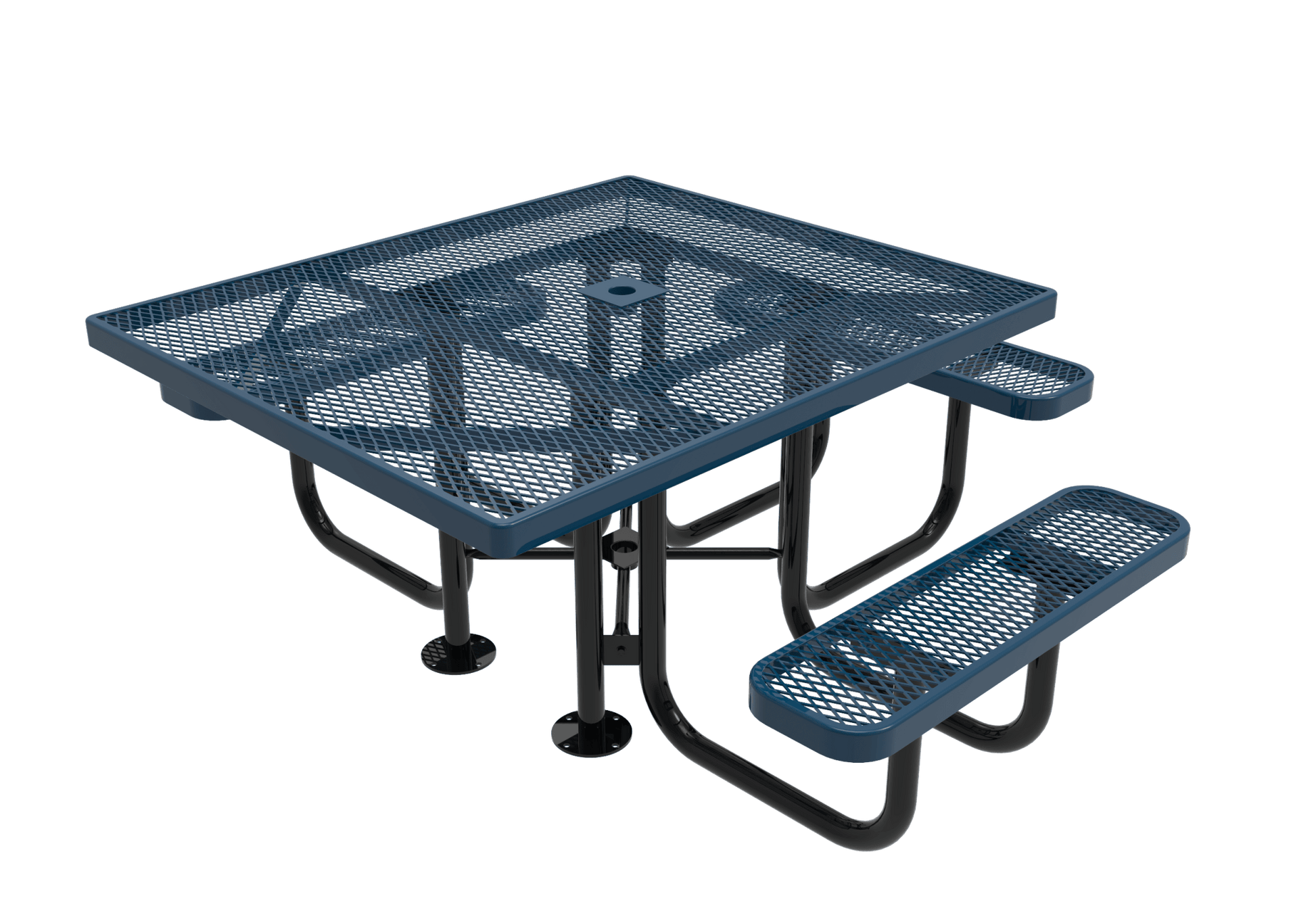 MyTcoat MYT-TSQ46 46″ Square Portable Picnic Table with 3 Seat and ADA Accessible (77"W x 69.5"D x 30"H) - SchoolOutlet