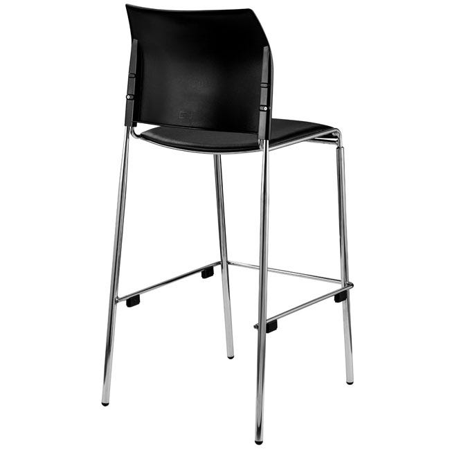 NPS 8700 Series Black Vinyl Padded 30"H Cafetorium Counter Stool with Arms (NPS - 8710B - 11 - 10 - A) - SchoolOutlet