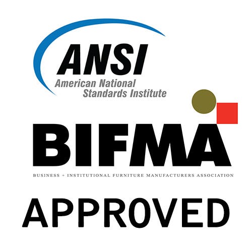 NPS 8700 Series Black Vinyl Padded 24"H Cafetorium Counter Stool with Arms (NPS - 8710C - 11 - 10 - A) - SchoolOutlet