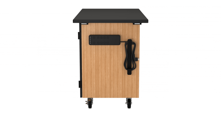 NPS Mobile Science Cart with Shelving, Chem Res Top (National Public Seating NPS-MSC01) - SchoolOutlet