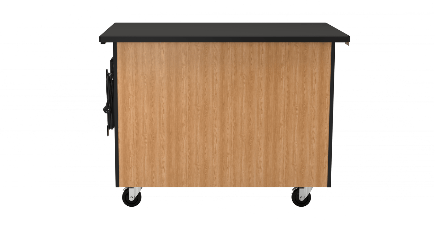 NPS Mobile Science Cart with Inner Drawers and Shelf, Chem Res Top (National Public Seating NPS-MSC02) - SchoolOutlet