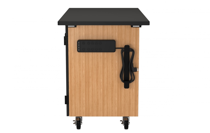 NPS Mobile Science Cart with External Drawers and Pegboard, Chem Res Top (National Public Seating NPS-MSC03) - SchoolOutlet