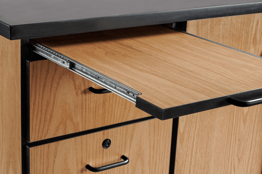 NPS Mobile Science Cart with External Drawers and Pegboard, Chem Res Top (National Public Seating NPS-MSC03) - SchoolOutlet