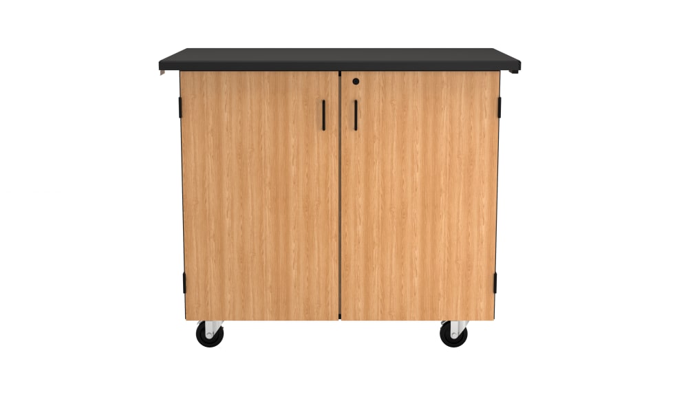 NPS Mobile Science Cart with Microscope Storage, Chem Res Top (National Public Seating NPS-MSC05) - SchoolOutlet