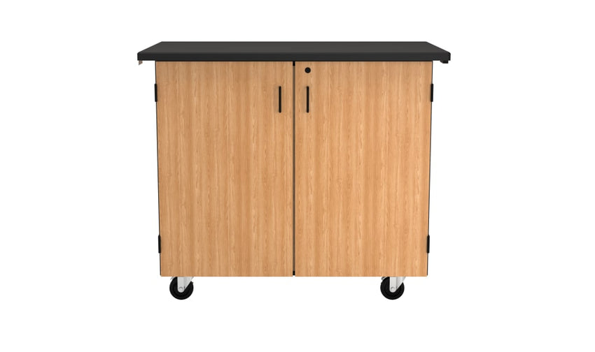 NPS Mobile Science Cart with Microscope Storage, Chem Res Top (National Public Seating NPS-MSC05) - SchoolOutlet