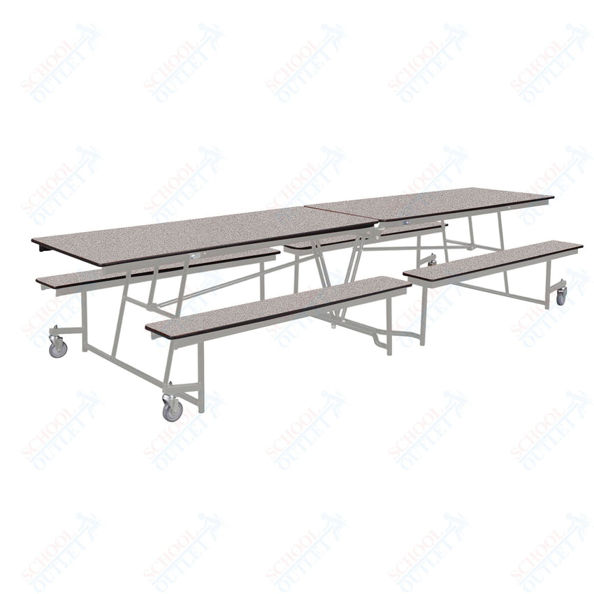 NPS Mobile Cafeteria Table - 30" W x 12' L - Seats 12 - 16 (National Public Seating NPS - MTFB12) - SchoolOutlet