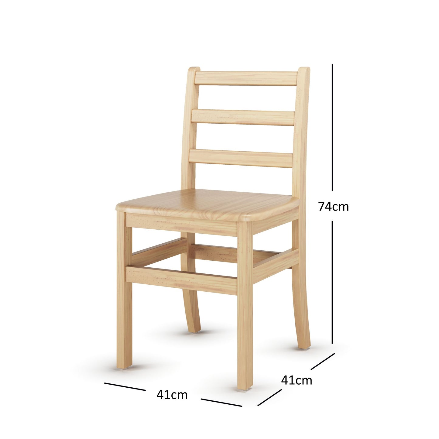 Foundations - Little Innovator Hardwood Ladder Back Chairs, 16" Seat Height - Pack of 2 (FOU-5126047)