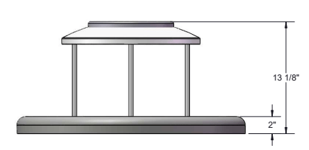 UltraPlay 55 Gallon Ash Urn Top (AUR - 55 - 08) - SchoolOutlet