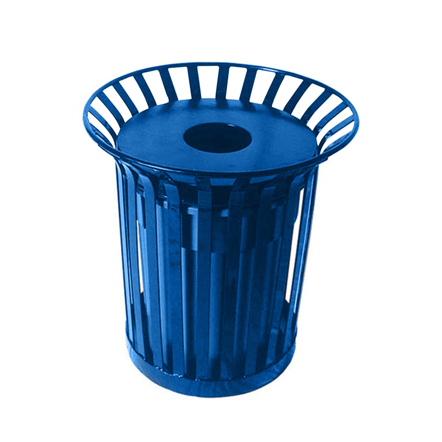 UltraPlay Lexington Outdoor Trash Receptacle with Flat Top Lid & Plastic Liner - 36 Gallon - SchoolOutlet