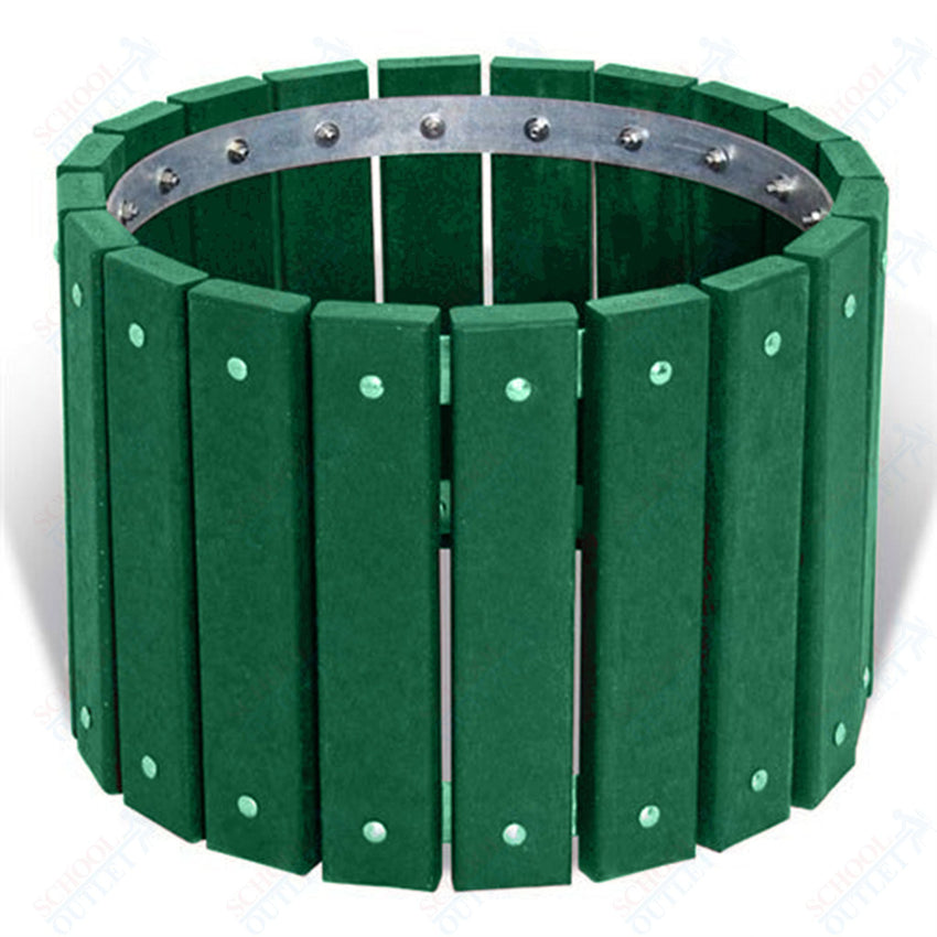 Recycled Plastic Round Outdoor Planter - 26.75" Round x 18" Height - SchoolOutlet