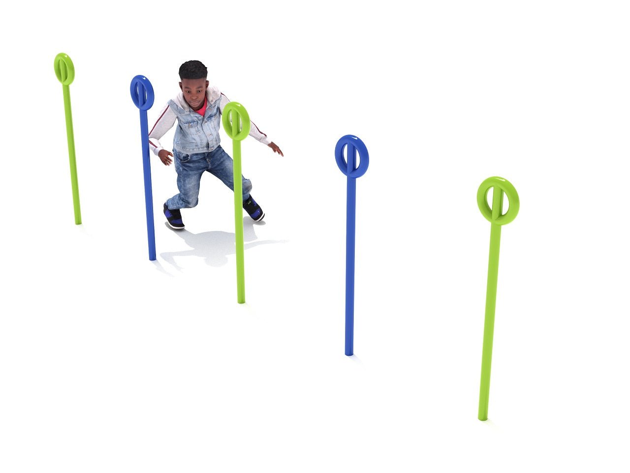 Playground Equipment Agility Poles - Set of 5 (PGC001) - SchoolOutlet