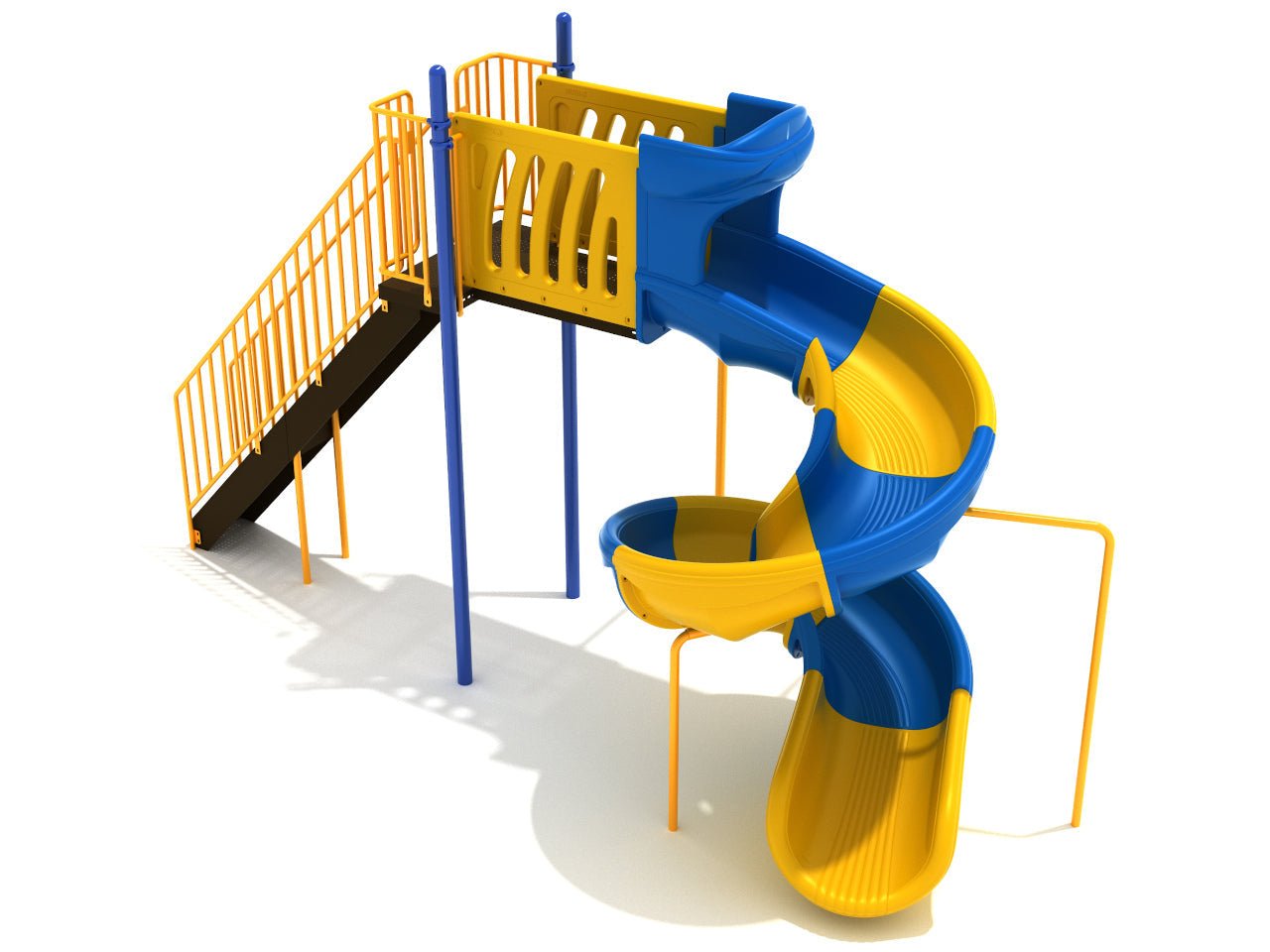 Playground Equipment 8 Foot Sectional Spiral Slide (PSL029) - SchoolOutlet