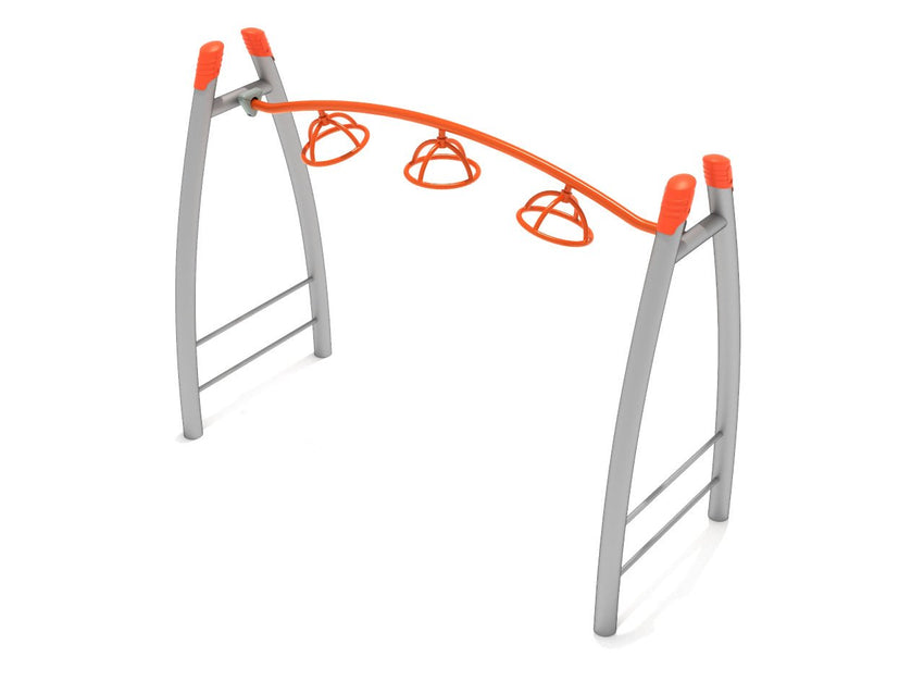 Playground Equipment Curved Post 3 - Wheel Overhead Spinner (PGS001) - SchoolOutlet
