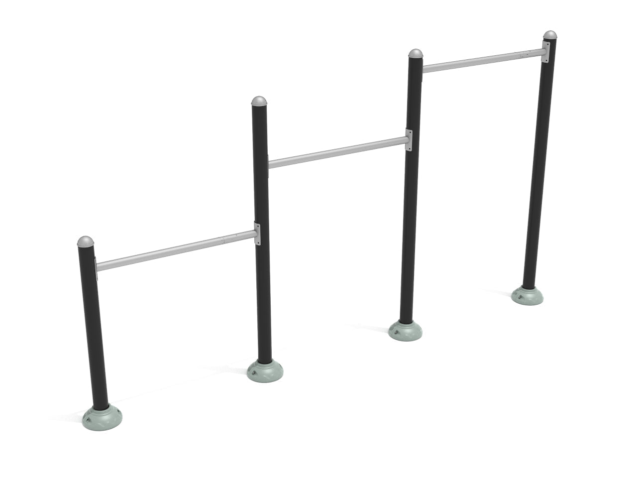Playground Equipment Triple Station Inclined Chin - Up Bars (PFT046) - SchoolOutlet