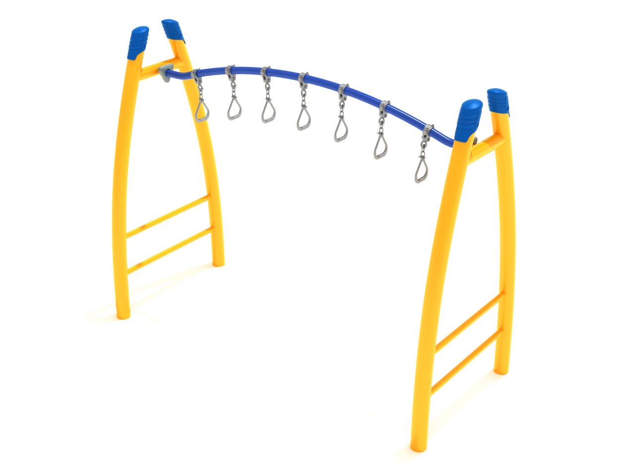 Playground Equipment Curved Post Curved Overhead Swinging Ring Ladder (PGS003) - SchoolOutlet