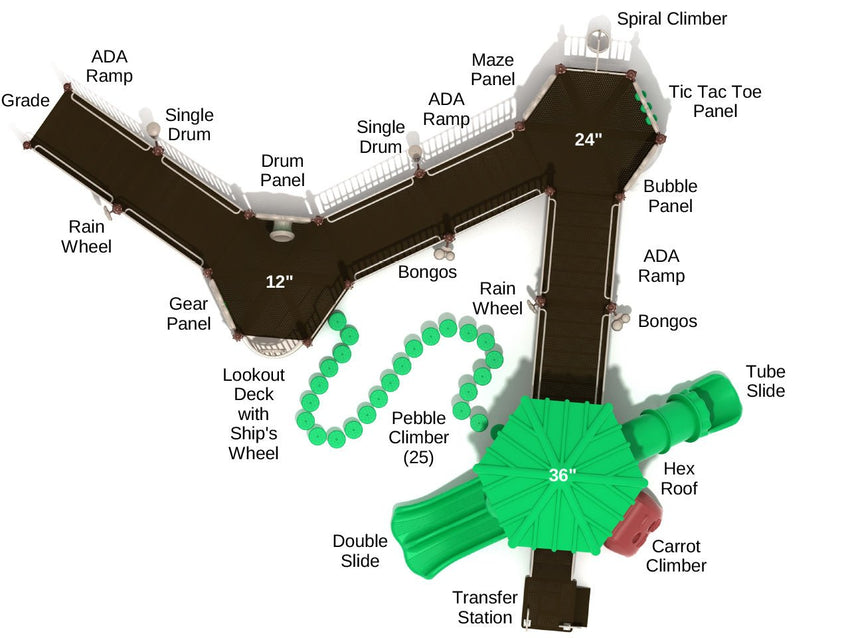 Playground Equipment Charles Mound (PFA002) - SchoolOutlet