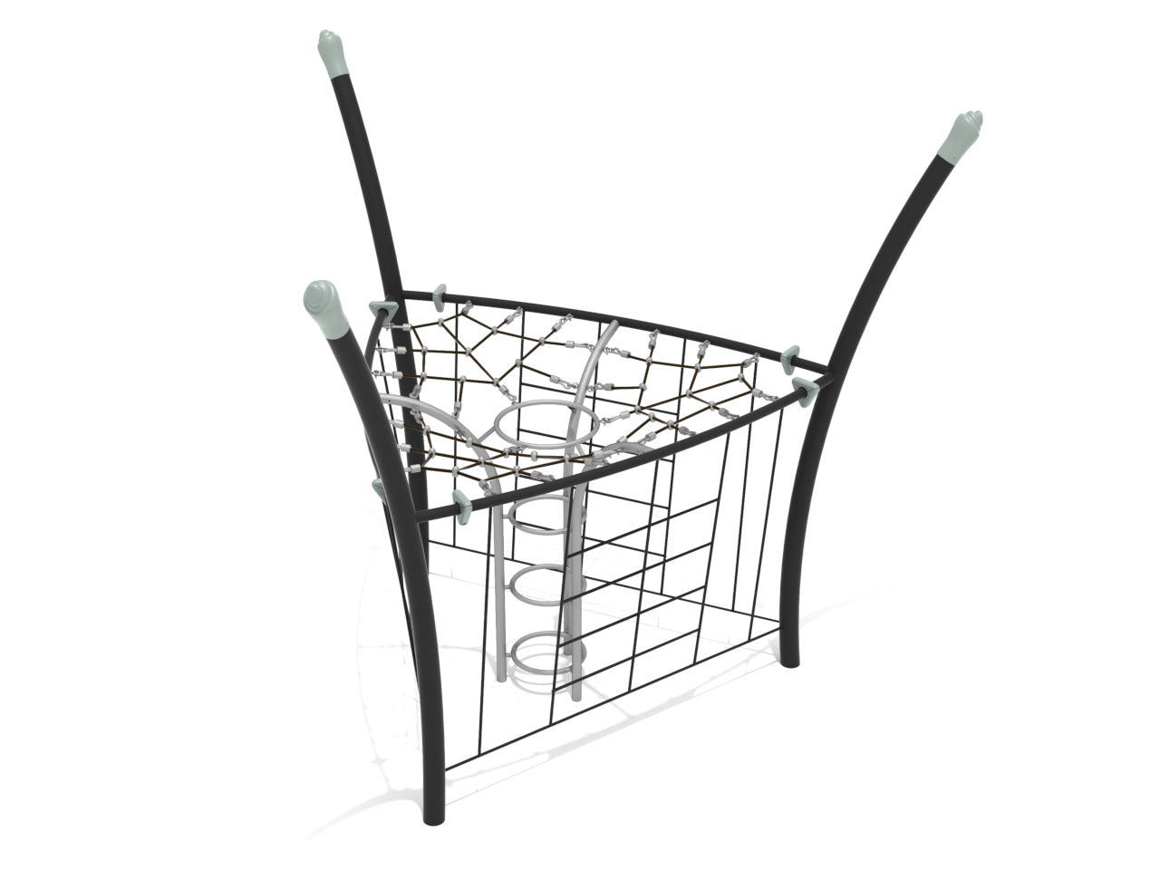 Playground Equipment Combination Manhole Rope Climber with Side Nets (PGS013) - SchoolOutlet
