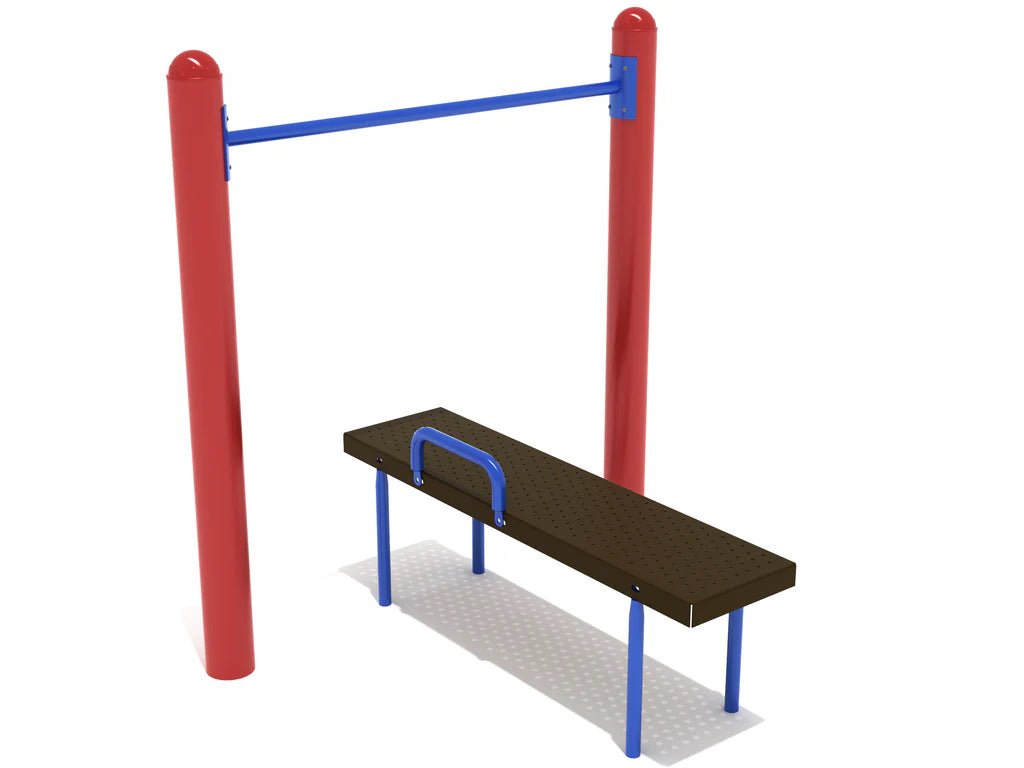 Playground Equipment Assisted Chin Up Bar with Bench (PAS002) - SchoolOutlet