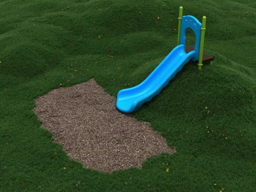 Playground Equipment 4 Foot Single Straight Embankment Slide (PEL002) - SchoolOutlet