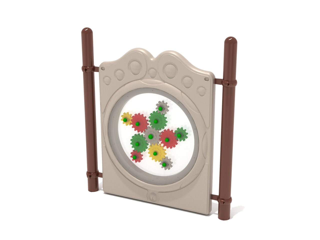 Playground Equipment Freestanding Gear Panel with Posts (PFS005X) - SchoolOutlet