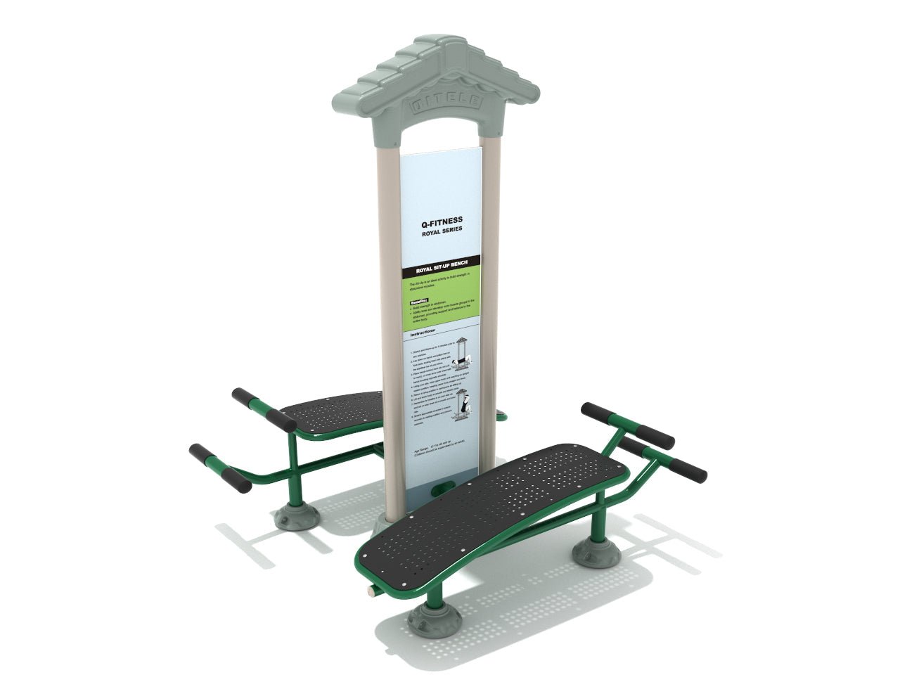 Playground Equipment Royal Double Station Sit Up Bench (PFT017) - SchoolOutlet