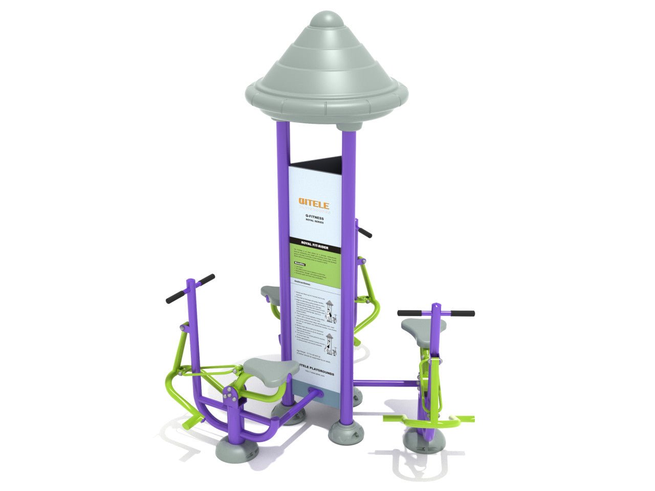 Playground Equipment Royal Triple Station Fit Rider (PFT037) - SchoolOutlet