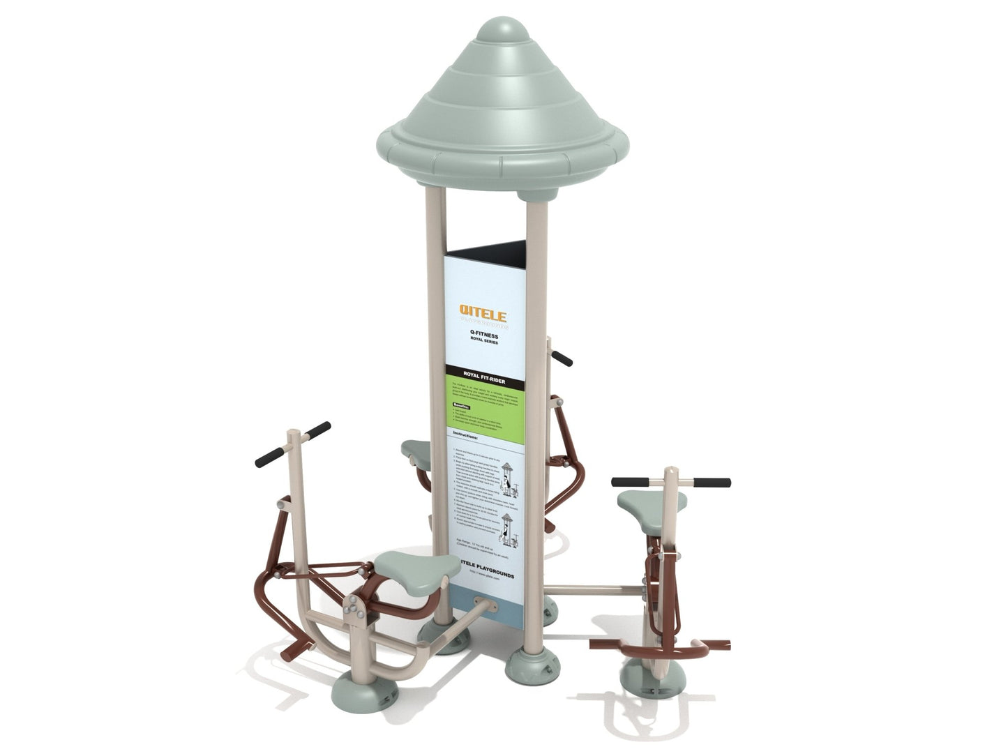 Playground Equipment Royal Triple Station Fit Rider (PFT037) - SchoolOutlet