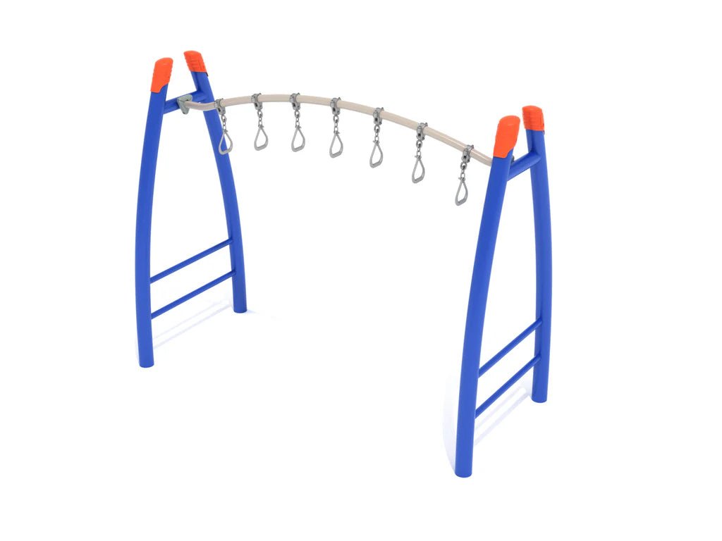 Playground Equipment Curved Post Curved Overhead Swinging Ring Ladder (PGS003) - SchoolOutlet
