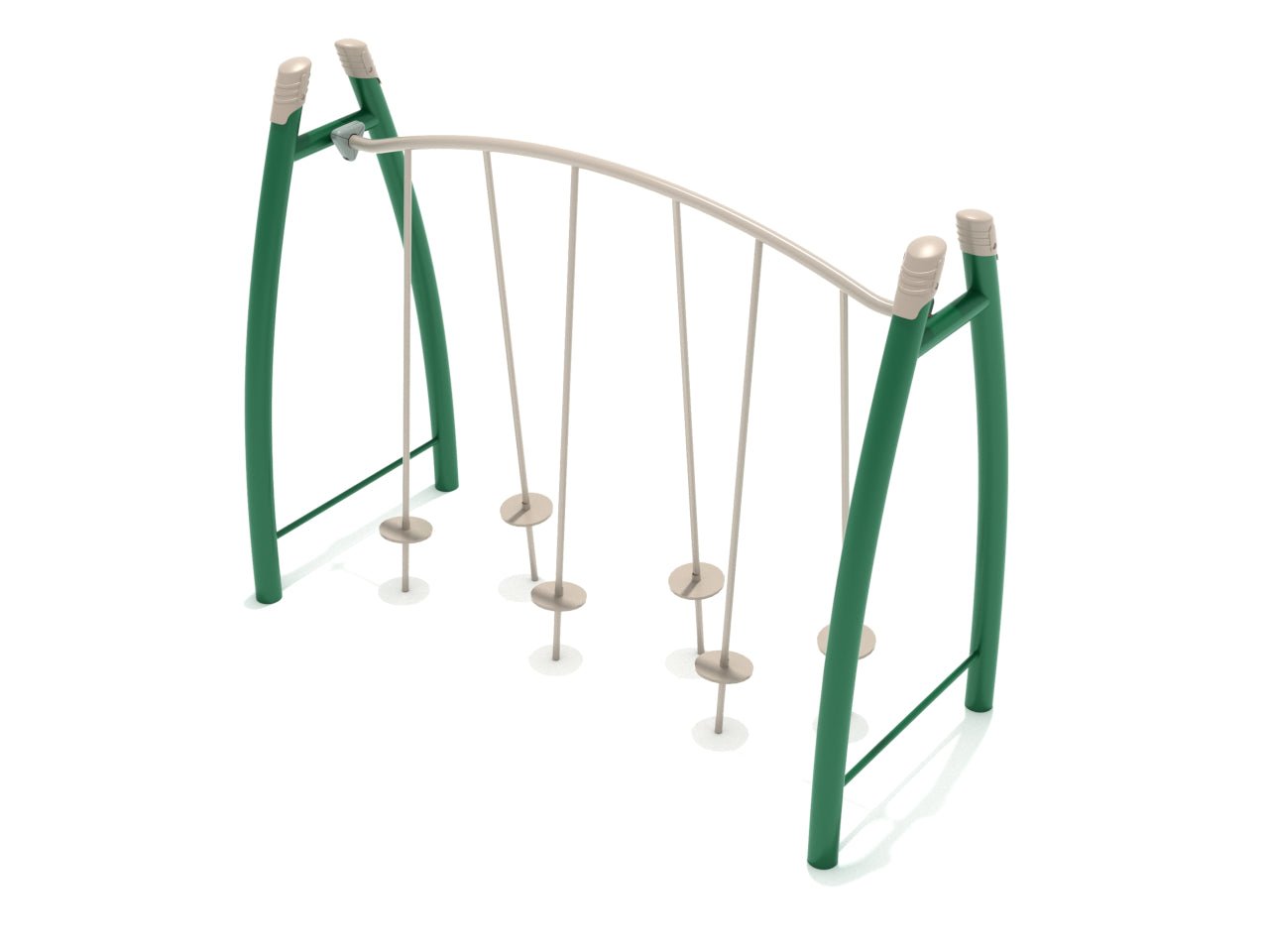 Playground Equipment Curved Post Tilted Lily Pad Bridge (PGS008) - SchoolOutlet