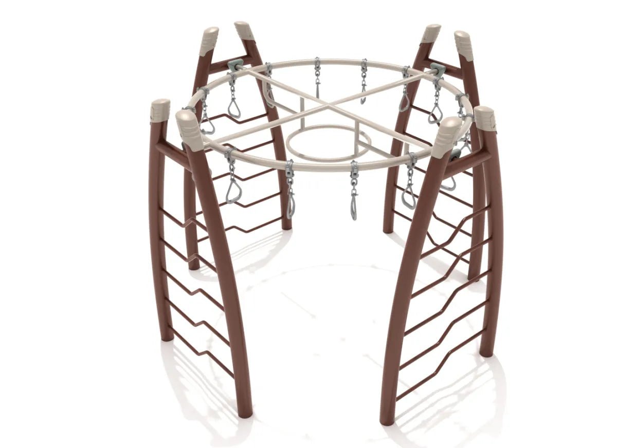 Playground Equipment Curved Post Circle Overhead Swinging Ring Ladder (PGS018) - SchoolOutlet