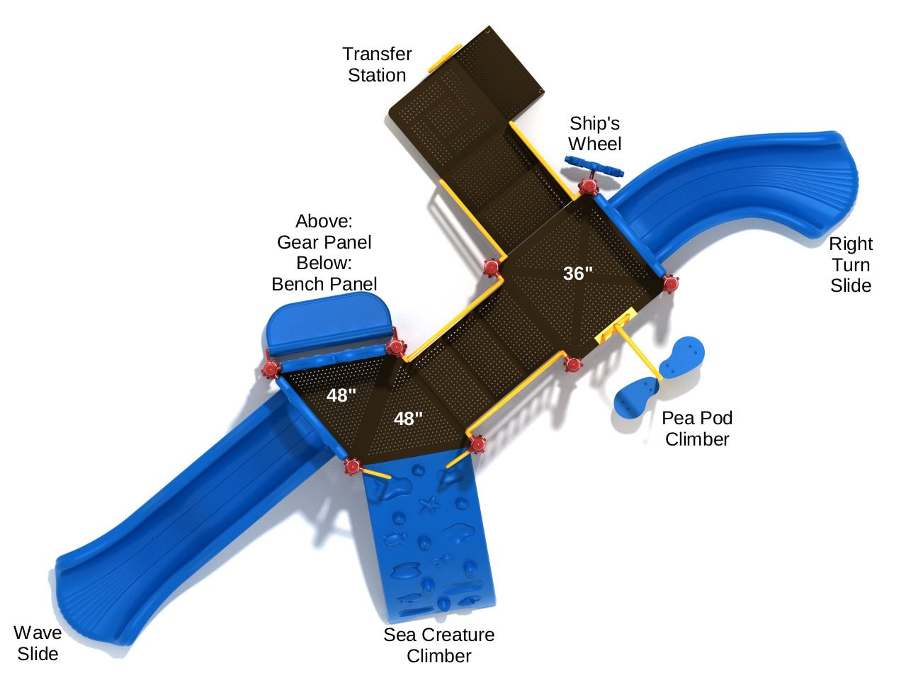 Playground Equipment Grand Cove Play Structure (PKP015X) - SchoolOutlet