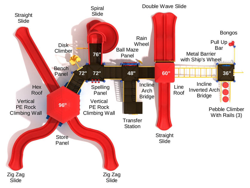 Playground Equipment Wood's Cross (PKP283) - SchoolOutlet