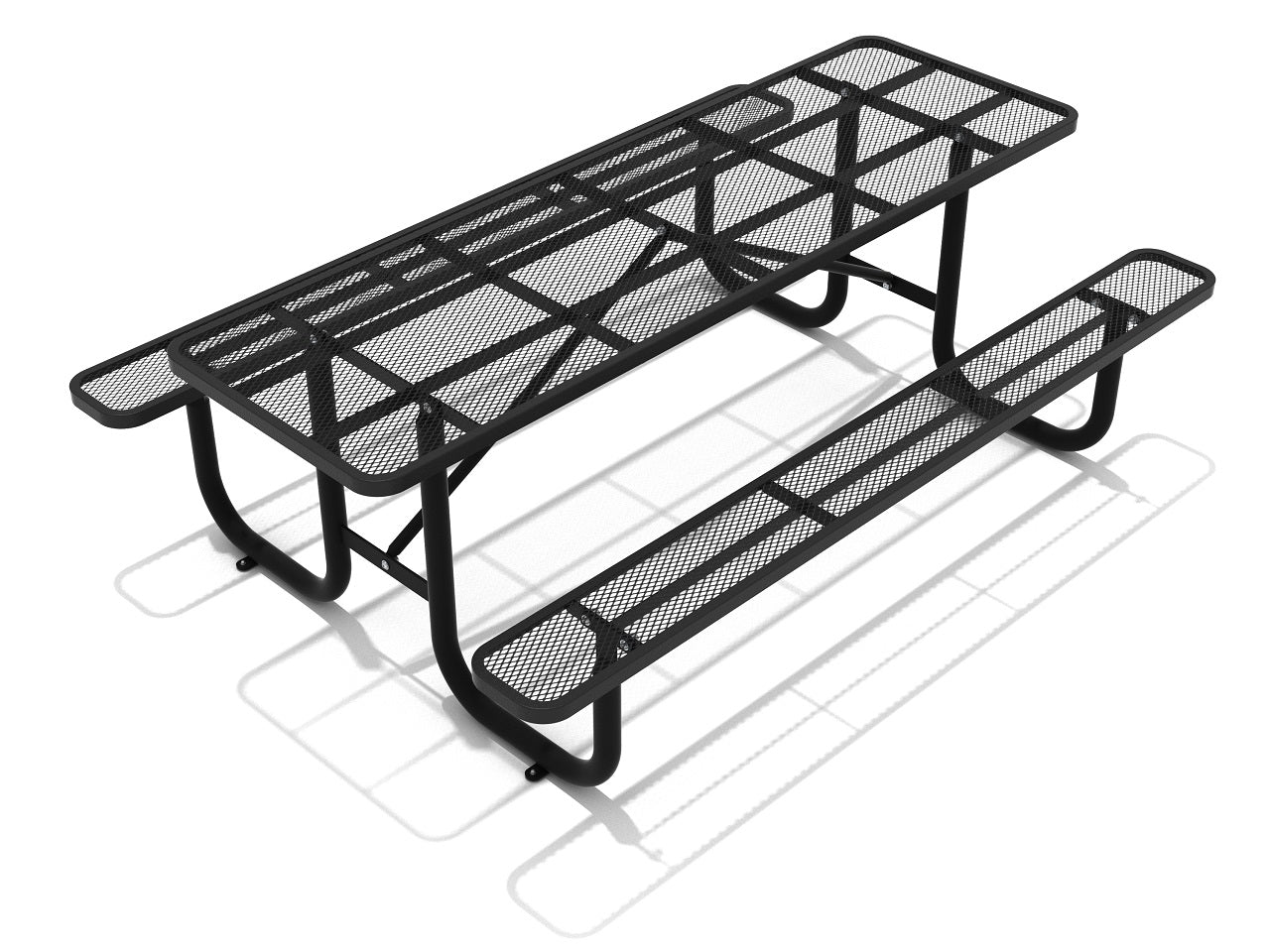 Playground Equipment 8 Foot Expanded Steel Picnic Table (PSA004X) - SchoolOutlet
