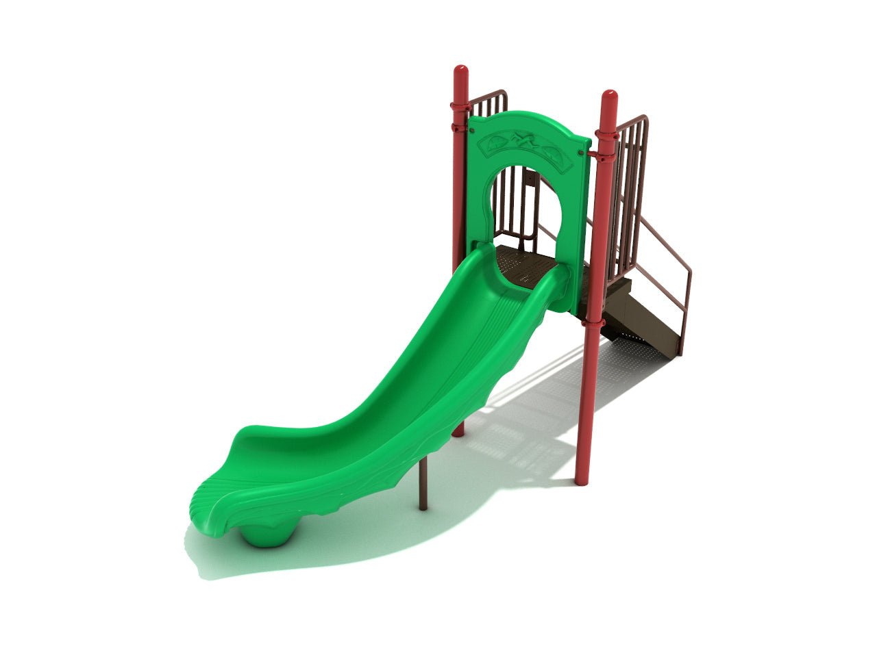 Playground Equipment 4 Foot Single Right Turn Slide (PSL016) - SchoolOutlet
