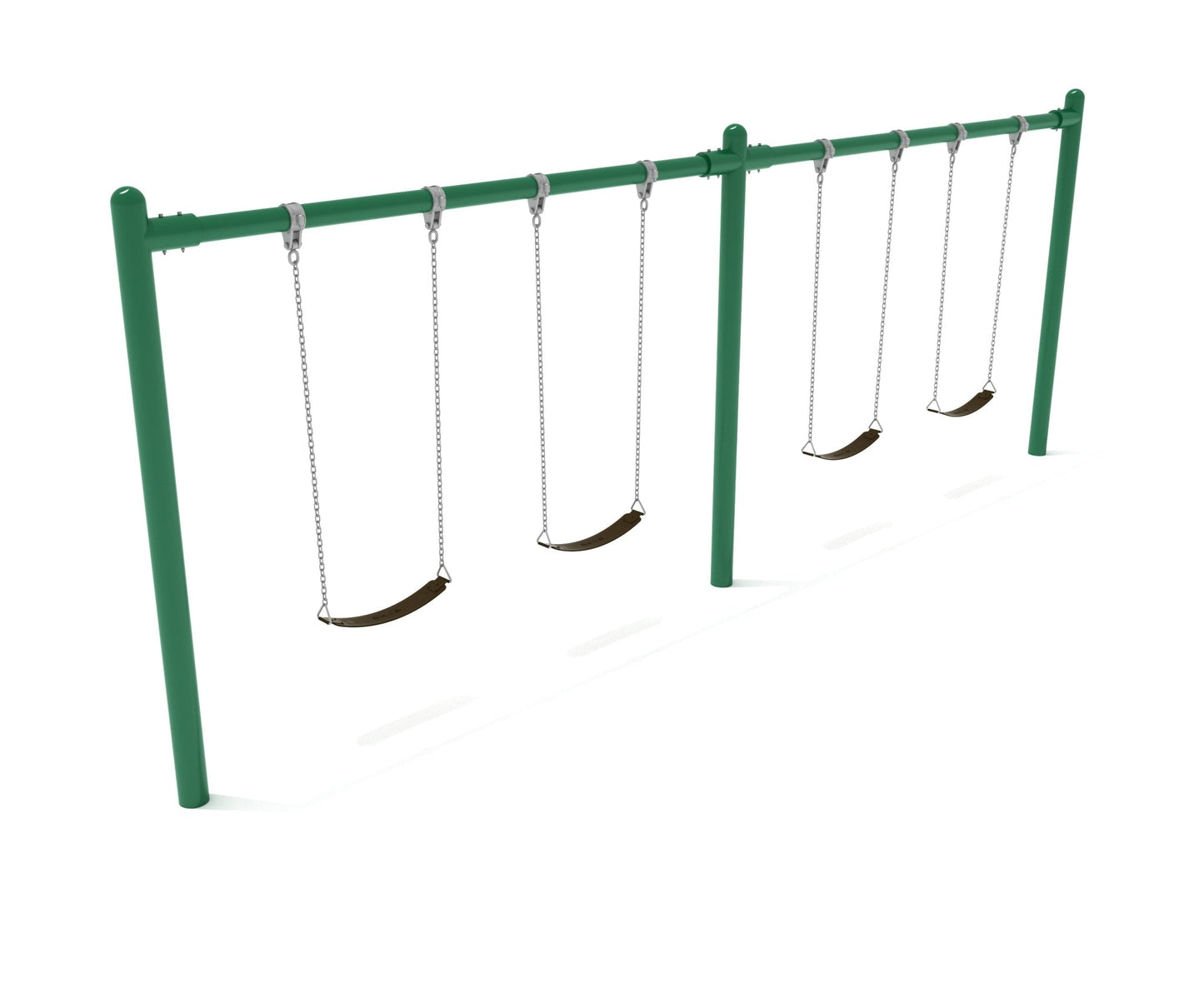 Playground Equipment 8 - Foot - High Elite Single - Post Swing With Two Bays (PSW002X) - SchoolOutlet