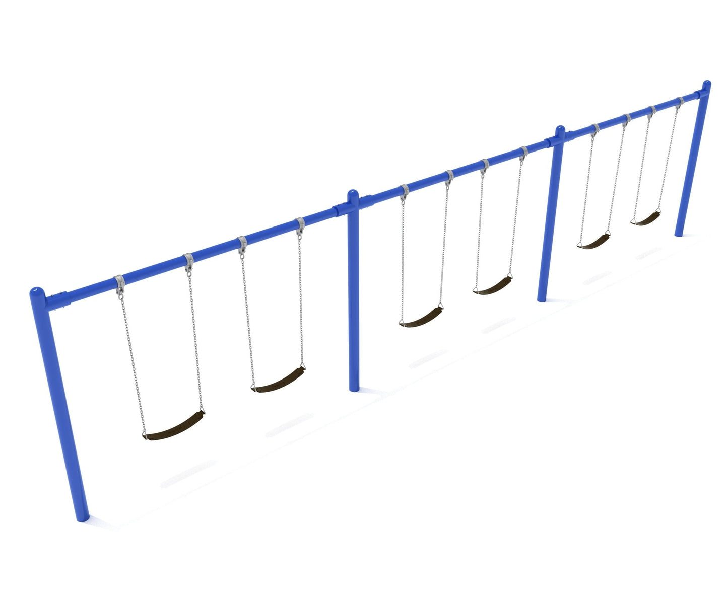 Playground Equipment 8 feet high Elite Single Post Swing - 3 Bays (PSW003X) - SchoolOutlet
