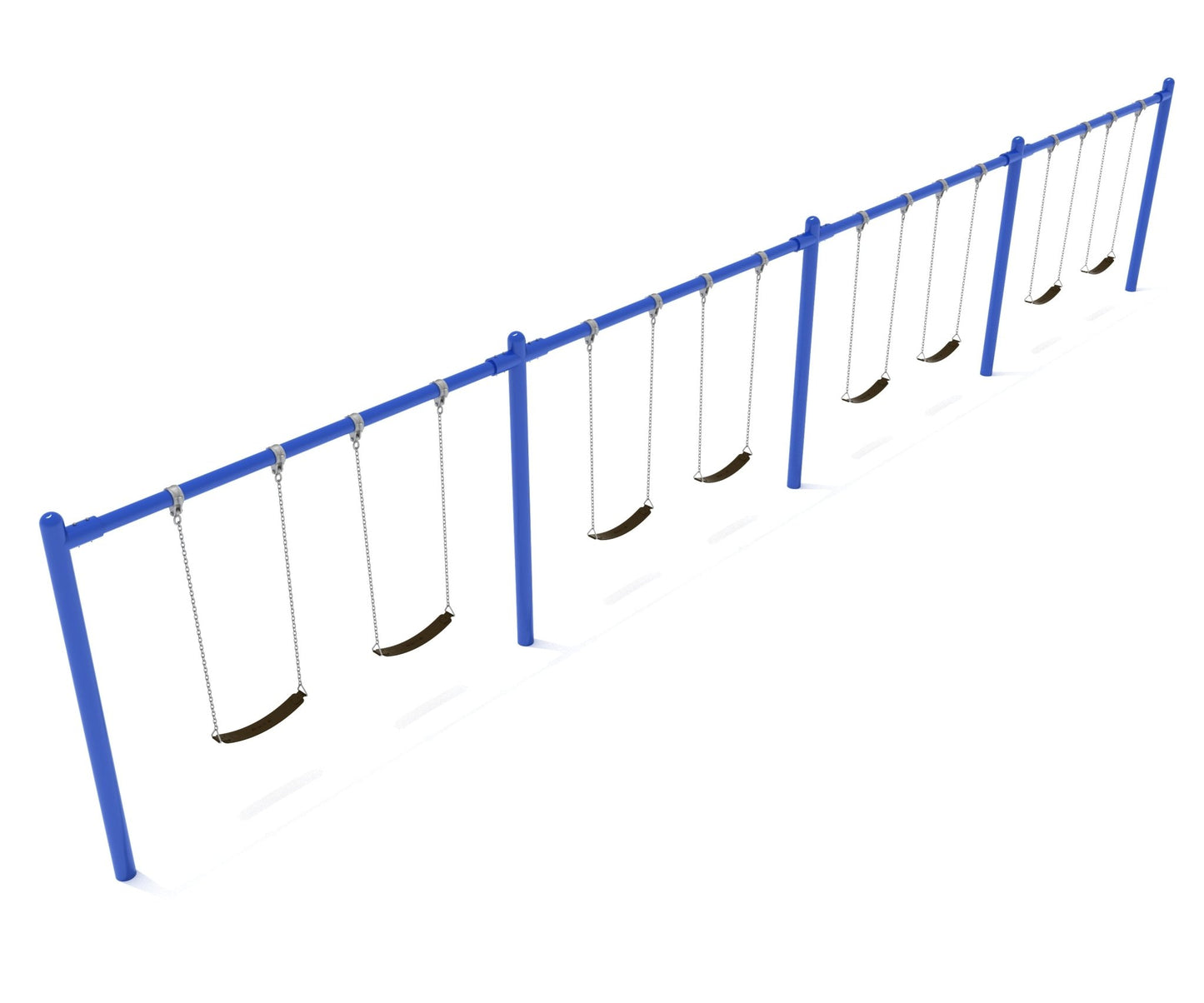 Playground Equipment 8 feet high Elite Single Post Swing - 4 Bays (PSW004X) - SchoolOutlet