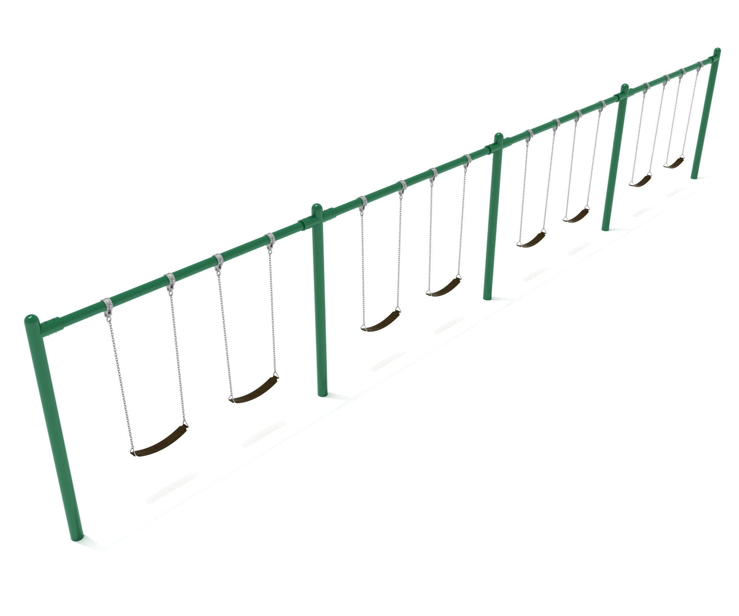 Playground Equipment 8 feet high Elite Single Post Swing - 4 Bays (PSW004X) - SchoolOutlet